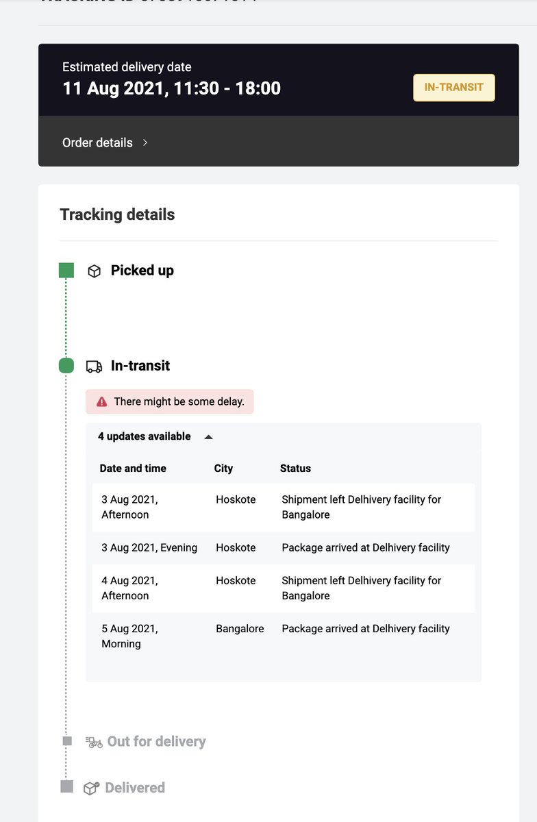 urnair1996's tweet photo. @help_delhivery
Please give me a confirmation wether you will deliver my shipment #501468033 today or not. Everyday it shows the current date as the date of delivery... from 6th august it is now 11th please expedite and give me a confirmation that it will come today. https://t.co/GjrZAmWxHG