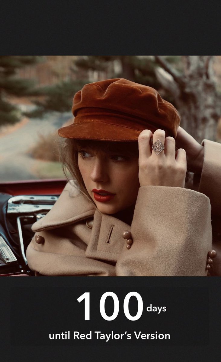 dreamxstarlight's tweet photo. We’re 100 days away from #RedTaylorsVersion 
I can’t believe I’m gonna have Taylor’s version of my favorite album in 100 days, I can’t wait !! https://t.co/eQmKRU90f0