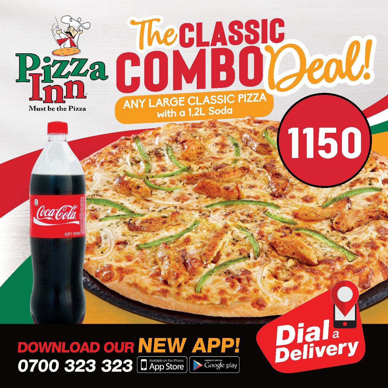 Dial A Delivery The Classic Combo Deal Get Any Large Classic Pizza With A 1 25ml Soda At Just Ksh 1150 Everyday Dial A Delivery On Or Order Through Our Dial A Delivery The Classic Combo Deal Get Any Large Classic Pizza With A 1 25ml Soda At Just Ksh 1150 Everyday Dial A Delivery On Or Order Through Our