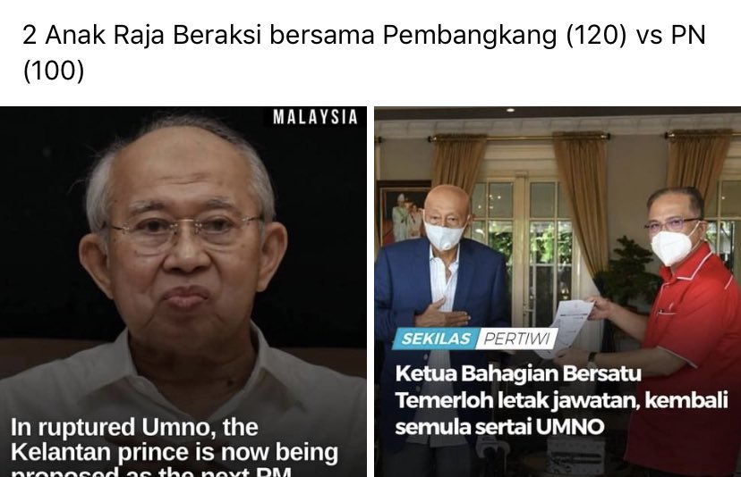 GhazSyam's tweet photo. 2 anak raja beraksi dalam pentas pembangkang untuk menumbangkan regim PN #TerusAsak https://t.co/CHdouoNgOe