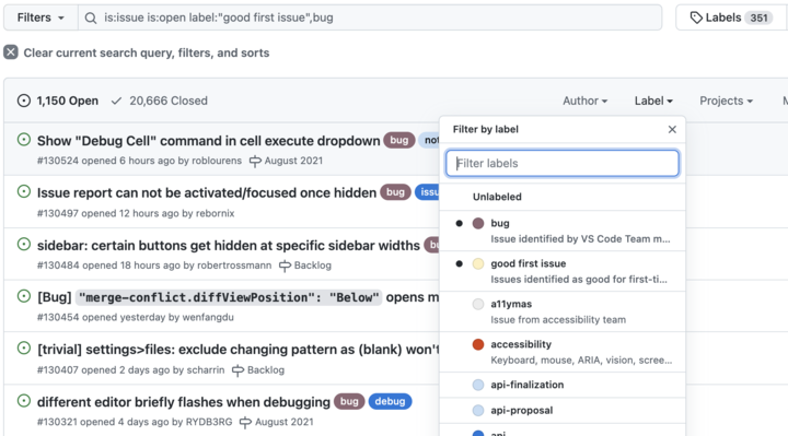 We've added the ability to search issues by label using logical OR:

docs.github.com/en/github/sear…