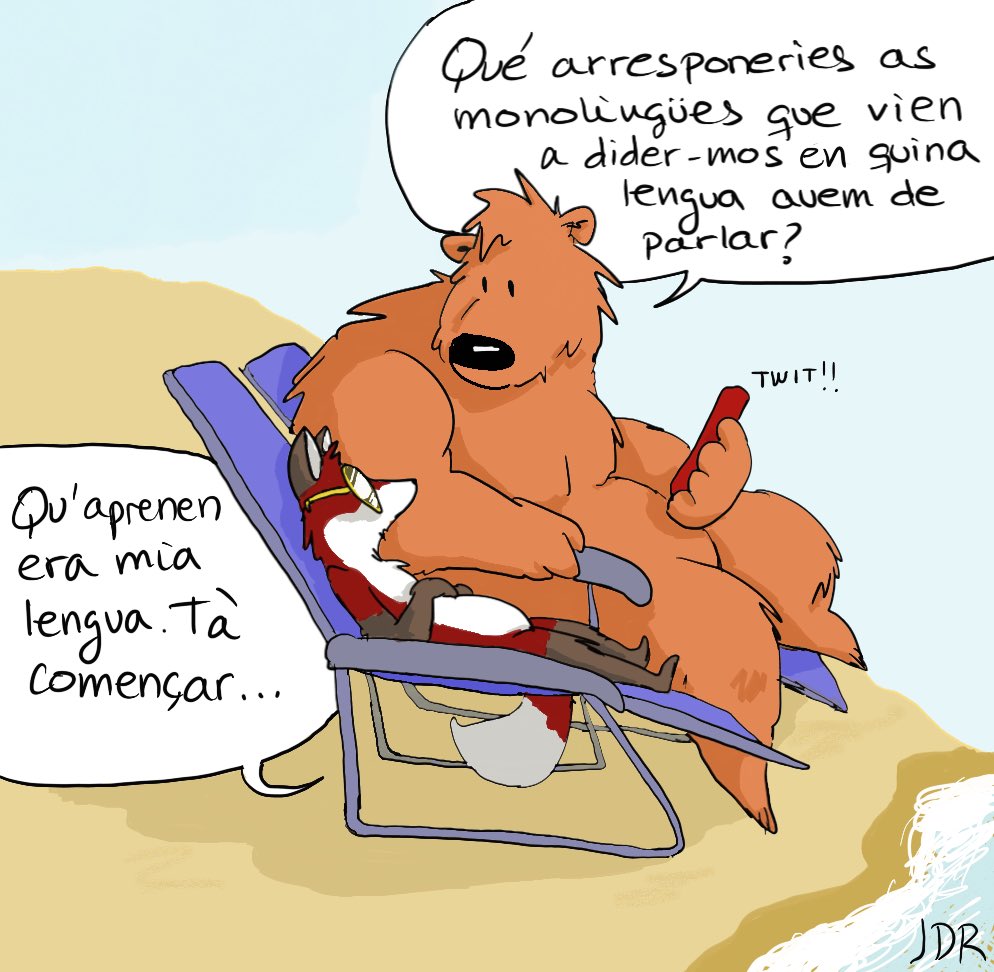 -Qué arresponeries as monolingües que vien a dider-mos en quina lengua auem de parlar?
-Qu’aprenen era mia lengua. Tà començar…

#occitan #gascon #aranes #monolinguisme