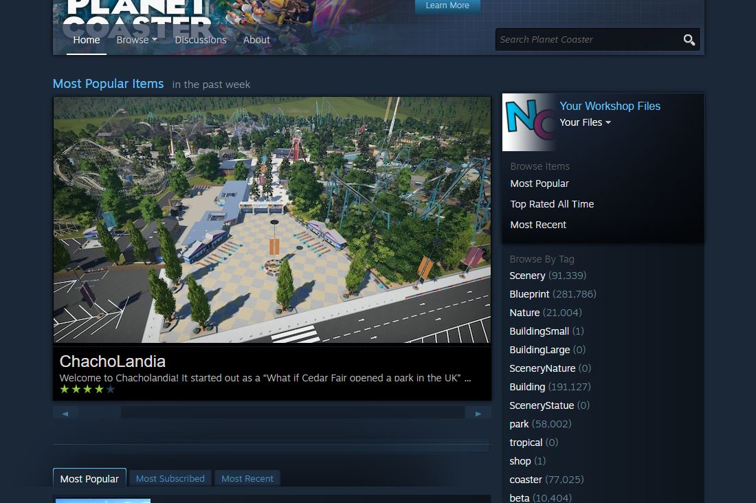 OMG!!! Look what happened over night.... Chacholandia became the most popular item on the <a href="/PlanetCoaster/">Planet Coaster 2</a> workshop!!!