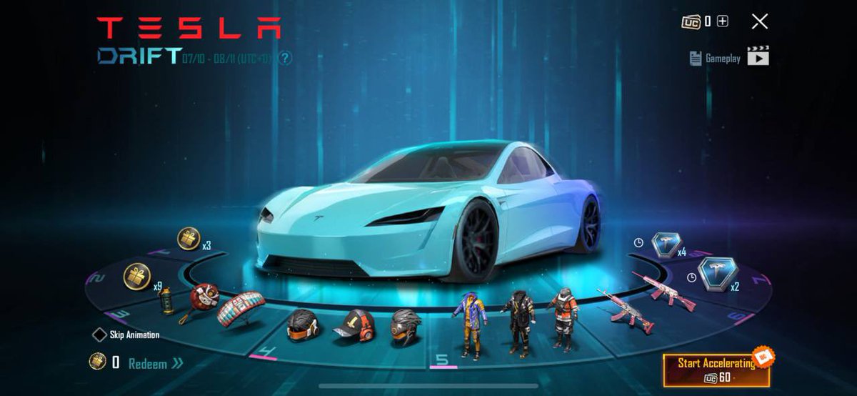 تذكير تنتهي عجلة حظ سيارات تسلا الساعة 3 فجراً
 
#ببجي #العبهم