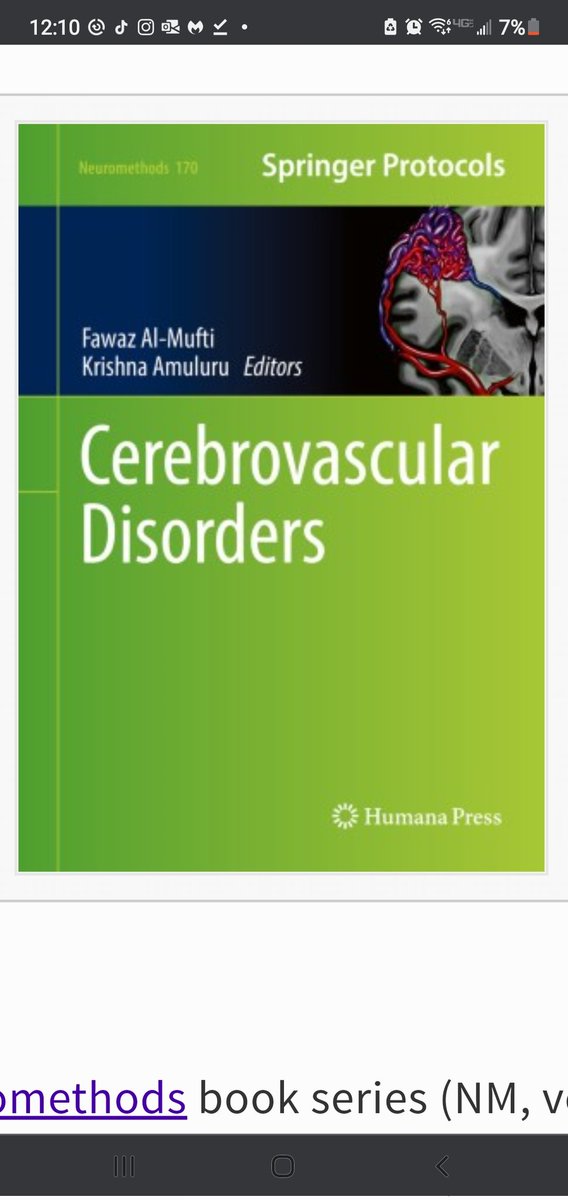 almuftifawaz's tweet image. After long years of hard work @AmuluruKrishna & I are proud to publish the 1st ed. of #CerebrovascularDisorders in @SpringerNature's @NeuroMethods
Educating future generations on the nuances of cerebrovascular diseases is a true labor of love Thank you to all our collaborators.