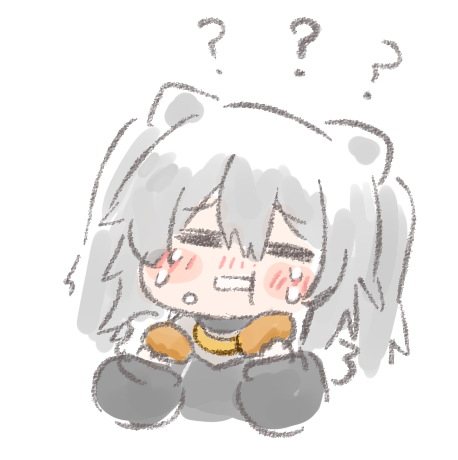 獅白ぼたん 「#ホロ怖 」|ねこやまのイラスト