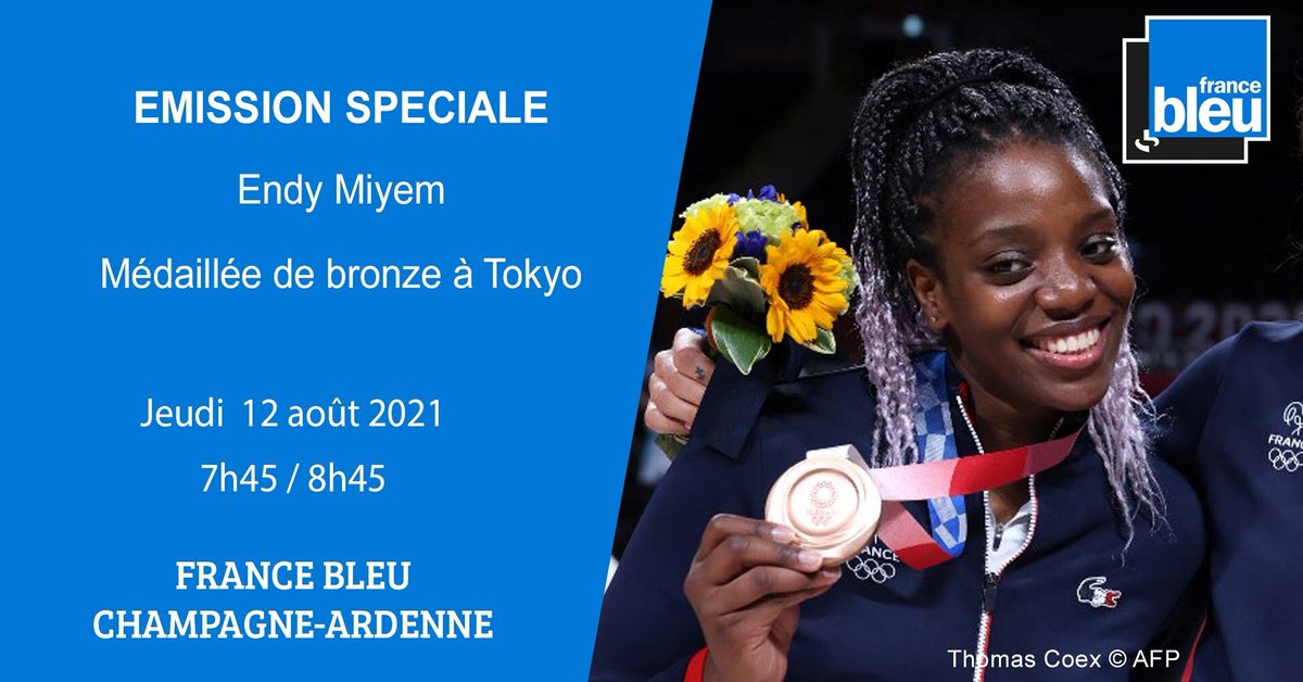 La Rémoise médaillée de bronze aux JO Endy Miyem invitée de France Bleu Champagne-Ardenne ce jeudi. 🏀🥉
➡️ l.francebleu.fr/CFi