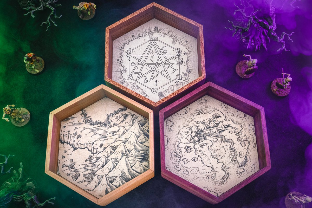 WyrmwoodGaming's tweet image. Wyrmwood Wednesday Giveaway ⏳

We're giving away a set of your choice from the Monsters &amp;amp; Maps tier in our upcoming Hexagonal Gaming System Kickstarter! 🐉🗺️ 

Art: @CrystalSully &amp;amp; @DevenRue 😘

(RULES POSTED BELOW👇)
#dice #ttrpg #dnd #dnd5e #dndart