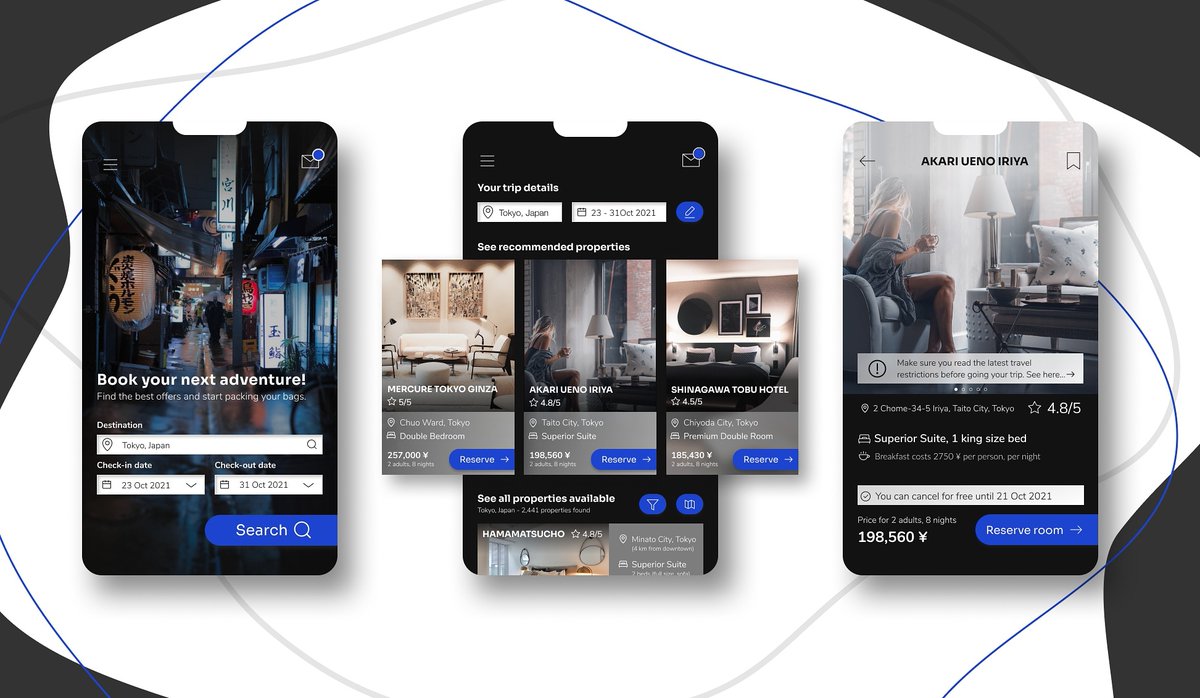 adamarcu's tweet photo. DAILY UI CHALLENGE #067 - Hotel booking. 
Taking a break from my case studies and daydreaming about Japan instead.

Check out my latest post and follow my journey transitioning into UX/UI on Instagram:

https://t.co/yLL7QjagDh https://t.co/lcEPfQARYx