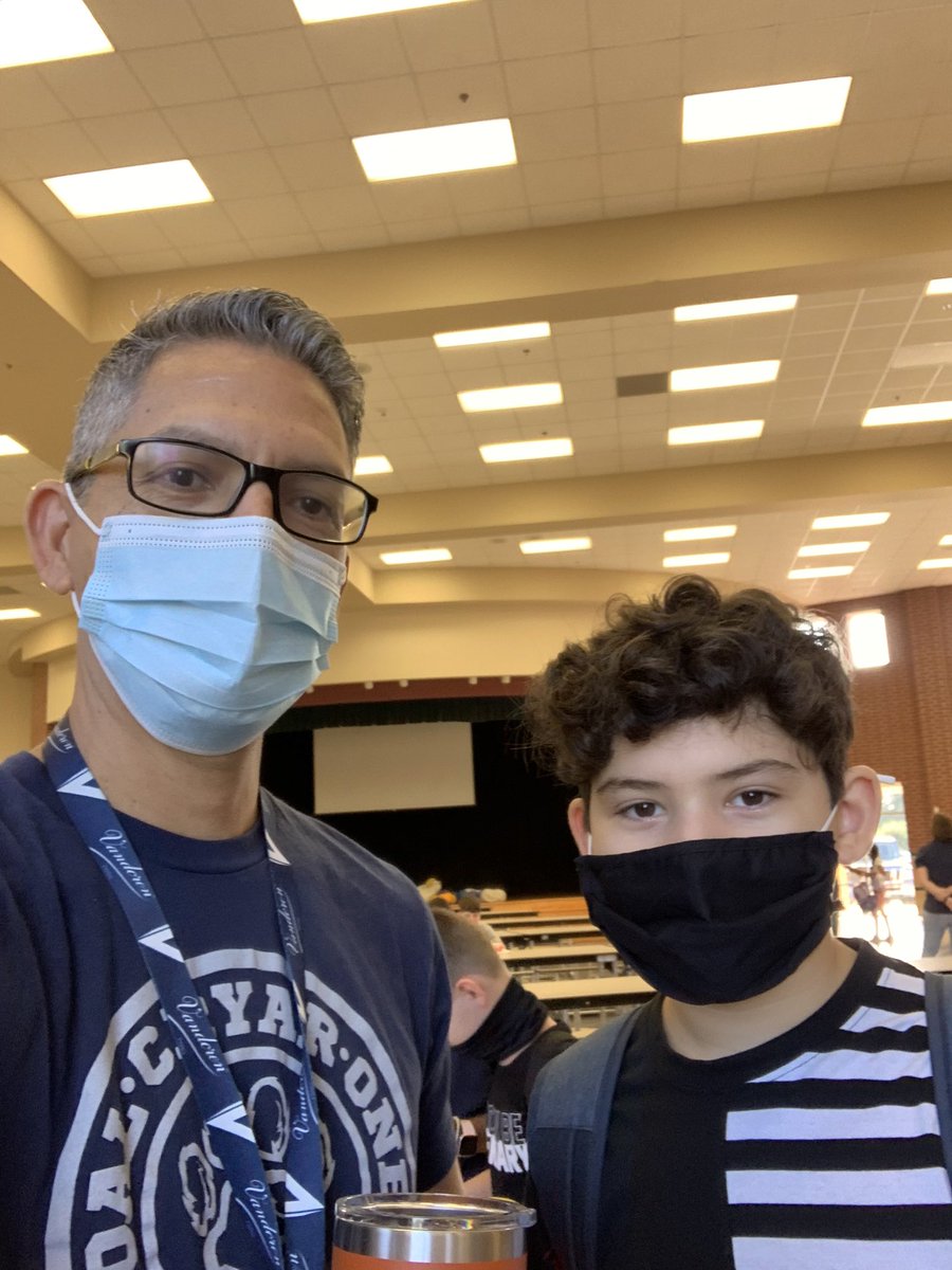 First day of school!!! So excited to welcome kids back.  This is one of my Band students.  Let’s do this!!! <a href="/CryarCISD/">Cryar Intermediate, Conroe ISD</a> <a href="/cryarband/">Cryarband</a> #GameOn