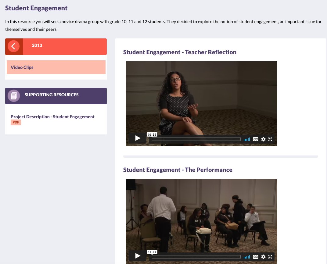 In this resource you will see a novice drama group with grade 10, 11 and 12 student thelearningexchange.ca/projects/stude…
