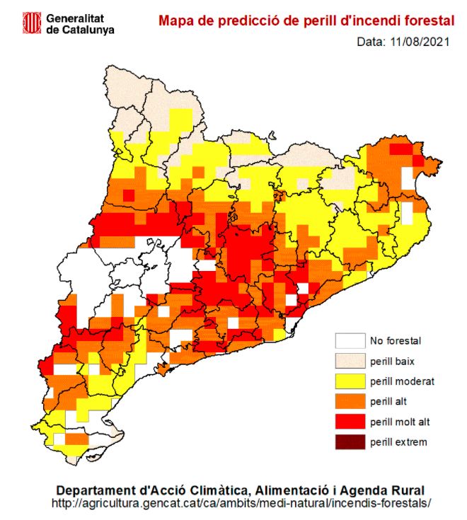 🔴🔴🔴Recordeu! Protecció Civil activa l'Alerta del Pla #INFOCAT 

El Nivell 3️⃣ del Pla Alfa dels <a href="/agentsruralscat/">Agents Rurals</a> ha entrat en vigor a 279 municipis a les 00:00 hores d'avui dimecres. 

Situació EXTREMA!