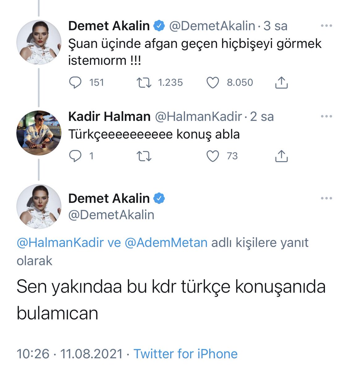 Demet ablam hakli galiba