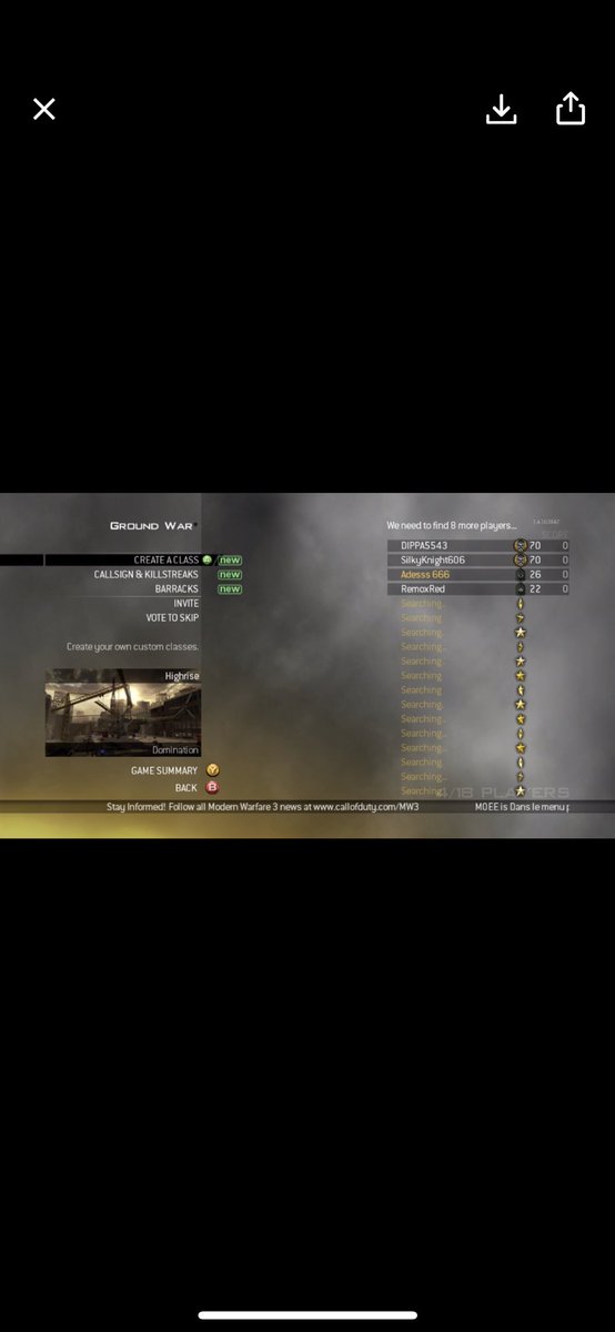 KEEPMW2ALIVE's tweet photo. #mw22021 #mw2 GROUNDWAR XBOX 360 NORTH AMERICAN SERVER GOING RIGHT NOW!! Hope to see you there get your spot while you can’ https://t.co/hqbM87IS9a