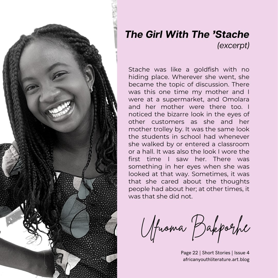 JAY_Literature's tweet photo. Excerpt from a coming-of-age #LGBTQ+ short story by @ufuomabakporhe 🇳🇬 #JayLit issue 4 🔥 https://t.co/h9tWQZJbov (free download)
#africanyouthlit #africanshortstory #africanstoriesmatter #yareads #panafrican #nigerianwriter #femalewriter #lgbtqwriter #lgbtq #queerstoriesmatter https://t.co/cLXqHPdgsT