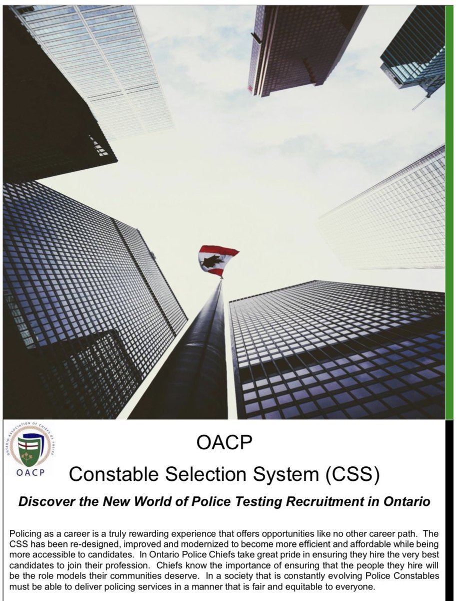 Interested in a career in #policing in #Ontario? Start here 👉🏽 bit.ly/37wbxjF. We have great information &amp; videos about our Constable Selection System. Join our teams helping keep our communities safe!