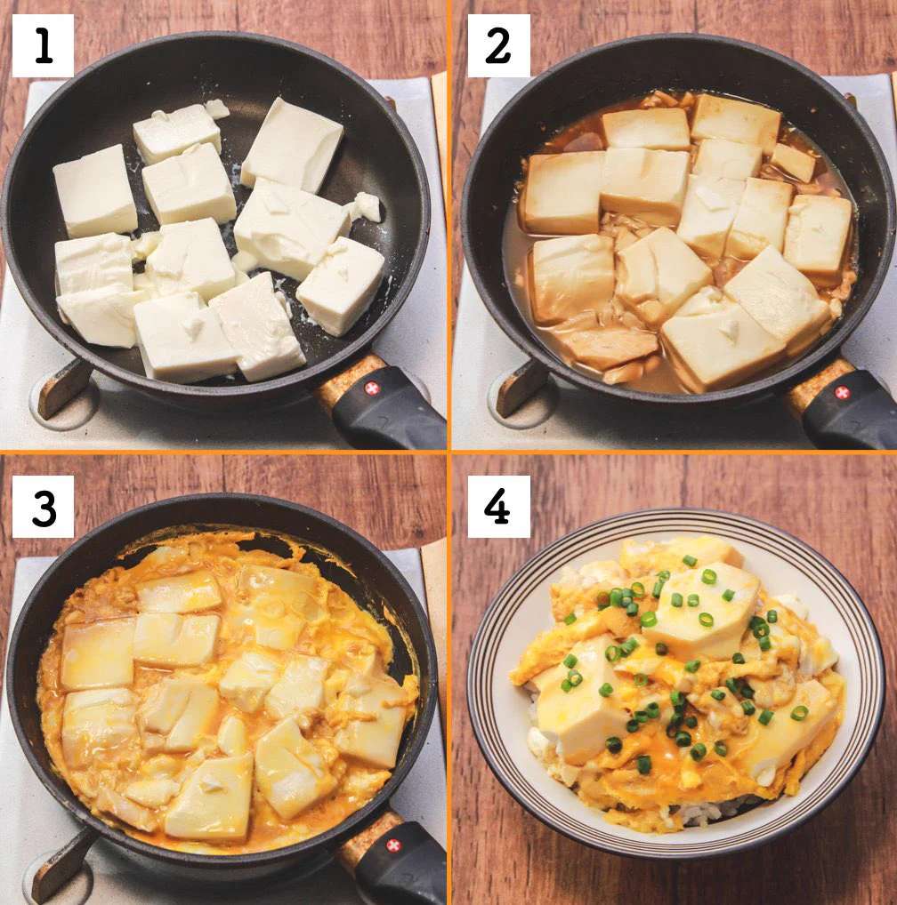10分かからずに作れちゃう？！お豆腐を使った、簡単でお手軽な丼ものレシピ！