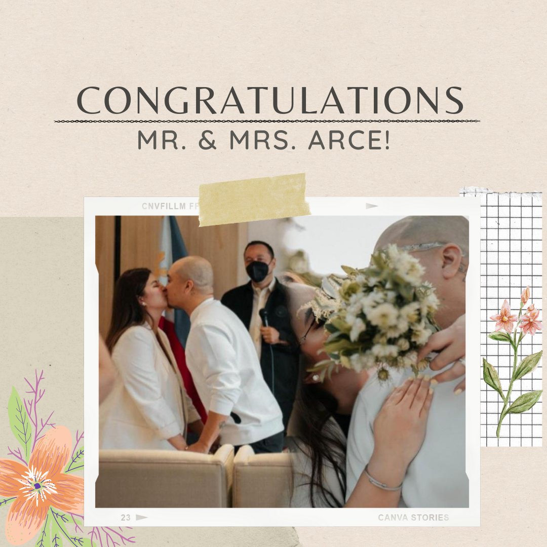 RegalFilms's tweet photo. Congratulations Mr. &amp; Mrs. Arce! May the years ahead be filled with love and joy! 💖 @143redangel 

From your Regal Family! https://t.co/9PC5FcsMVV