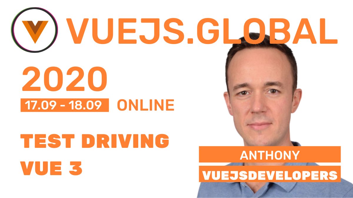 vuejsamsterdam's tweet image. Anthony Gore spoke during the last Vue.js Global Conference Online.😍 
You can watch Anthony&apos;s and other talks here: vuejs.amsterdam/video
The next #vuejsglobal conference is coming up and we are back in-person!🤩
👉 bit.ly/VuejsGlobal