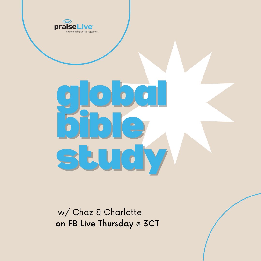 Don't miss the Global Bible Study w/ Chaz &amp; Charlotte on FB Live tomorrow @ 3CT