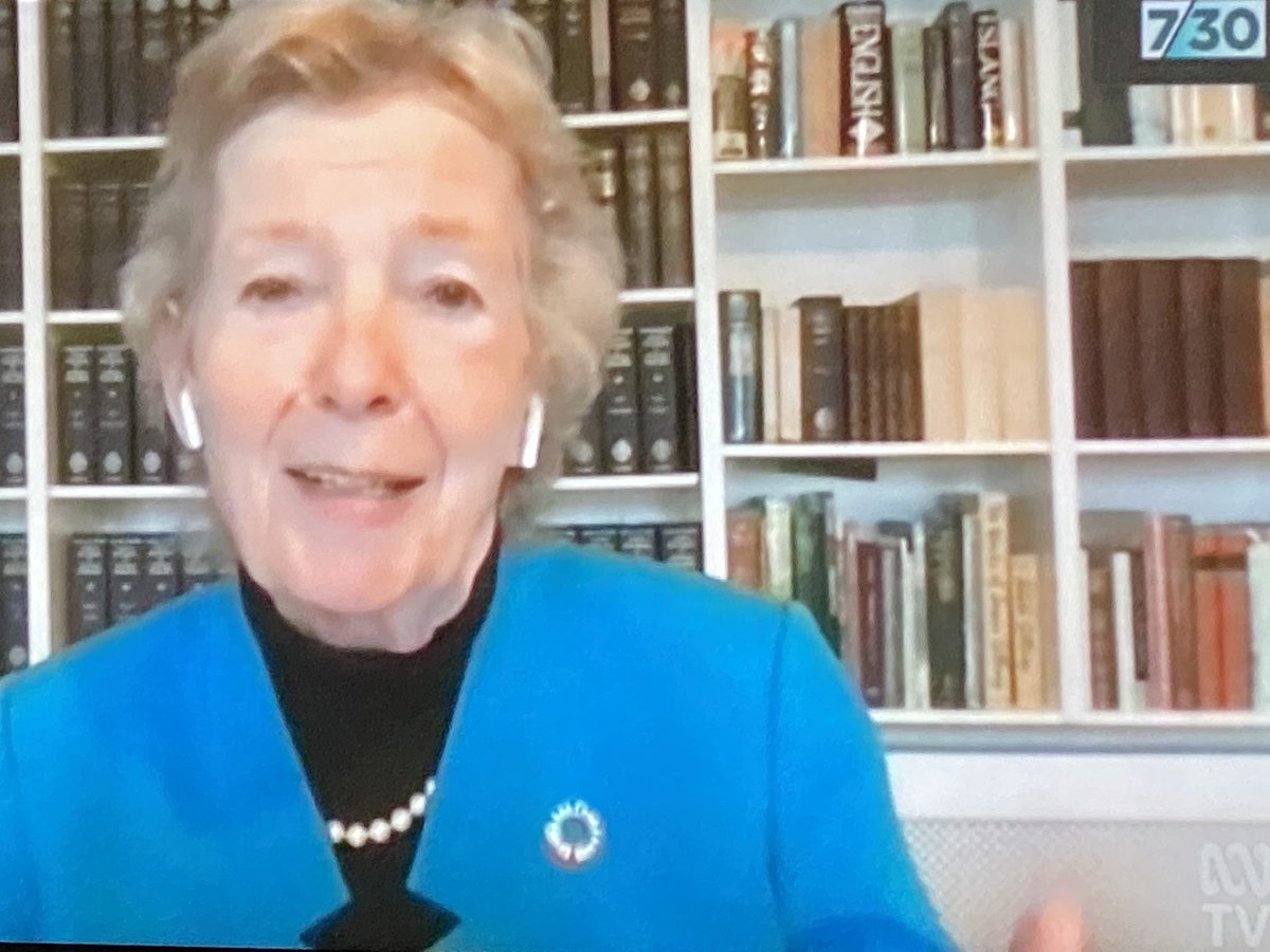 #MaryRobinson says Australia is going ‘to become a kind of pariah’ unless we get it together on #ClimatePolicy. 💯. @abc730 #auspol