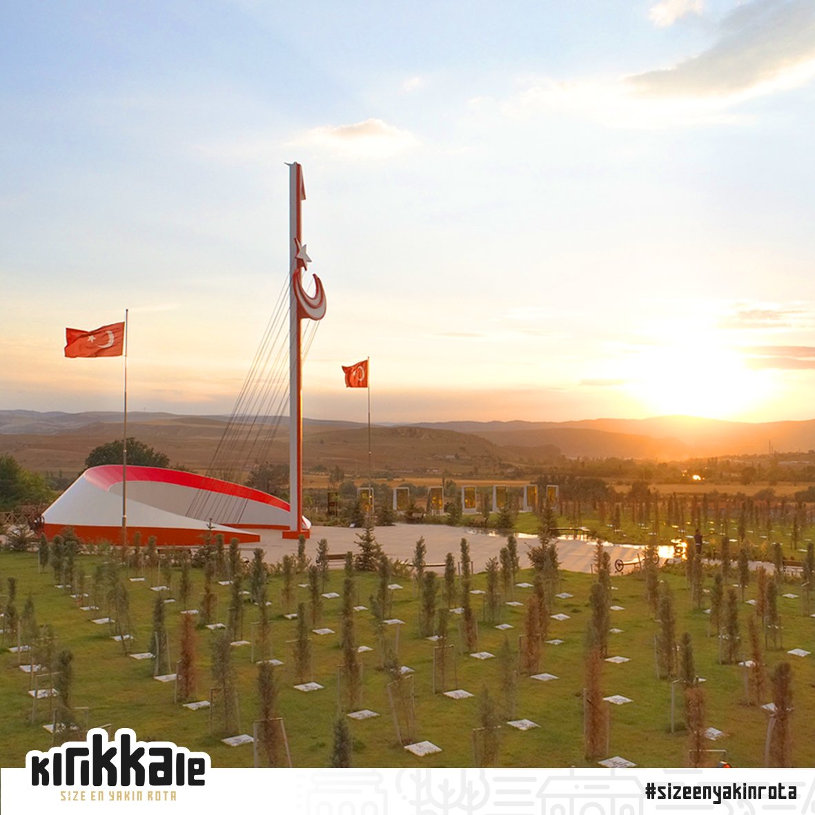 📍 Kırıkkale Şehitlik Anıtı 

Türkiye'nin nüfusuna oranla en fazla şehit veren illerinin başında gelen Kırıkkale'mizin evlatlarını saygı ve minnetle anıyoruz. 

#SizeEnYakınRota #Kırıkkale