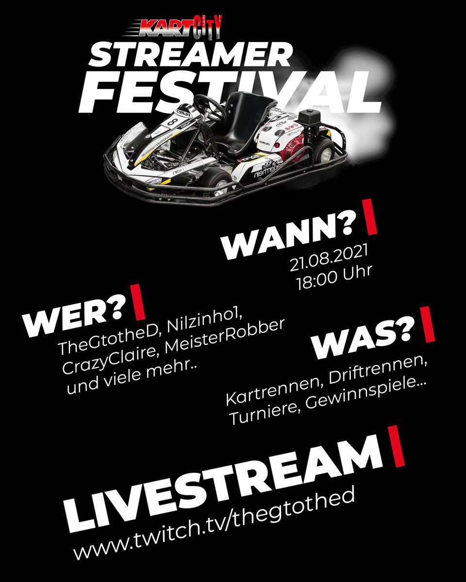 Wenn das kein Grund zum Einschalten ist! Am 21.08 veranstaltet <a href="/TheGtotheD/">Gregor</a> ein Streamer Festival und es wird alles auf seinem Twitch-Kanal zu sehen sein! ALLES! Und ratet mal wer dabei ist? Genau - der mikosh! 

FACE REVEAL IS REAL! Seid dabei und fiebert mit! ❤️
