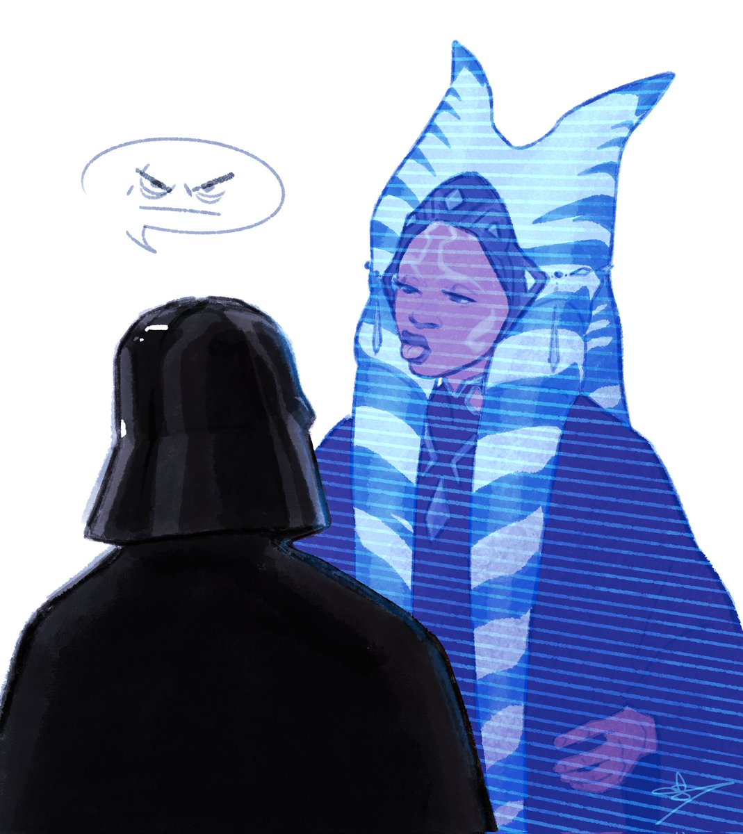 Thought: Togrutas grow giant after a certain age

#ahsokatano #DarthVader #starwars