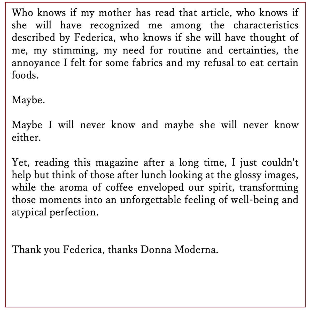 AutieIn's tweet image. I wanted to write something like this for so long! I’m so thankful that an Italian magazine has finally talked about autism! #Atypical #autism #actuallyautistic #autisticadults #reallife #writing #people #human