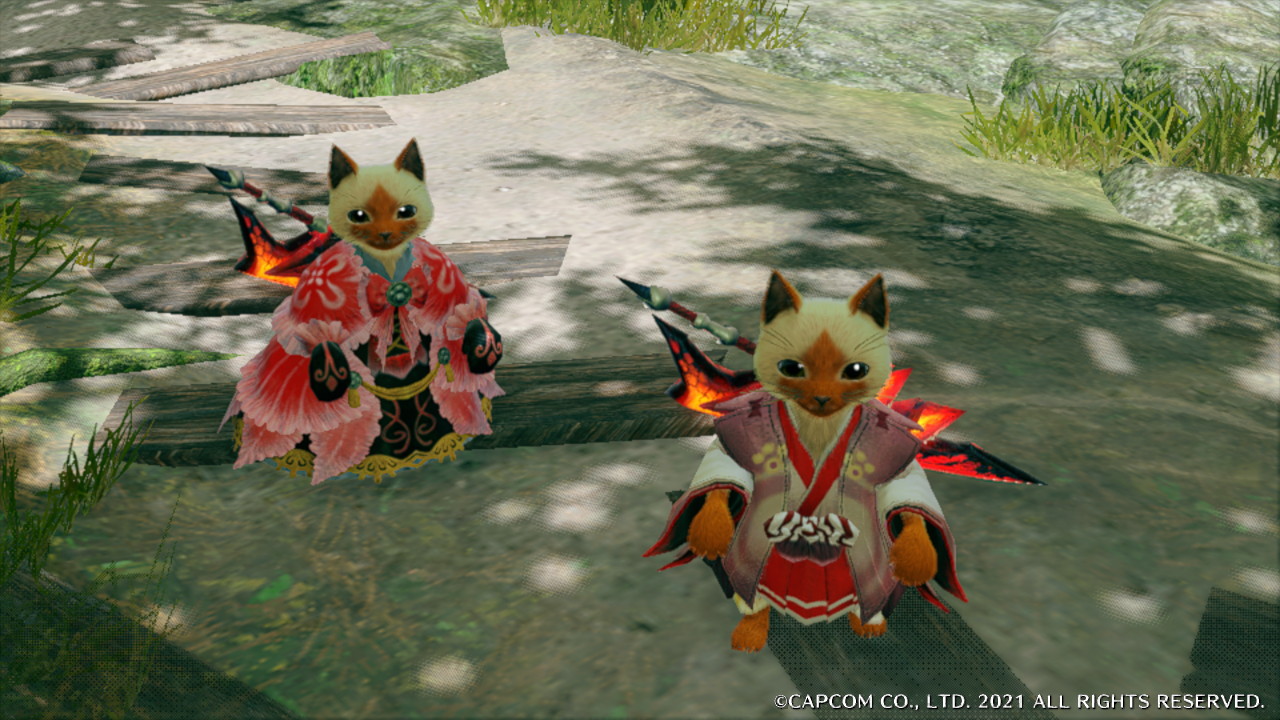 那希 Wボマーアイルーも浴衣にしようか悩みどころです メインオトモアイルー ヒーラー には浴衣着せています アイルー モンハンライズ T Co Btlusp169g Twitter