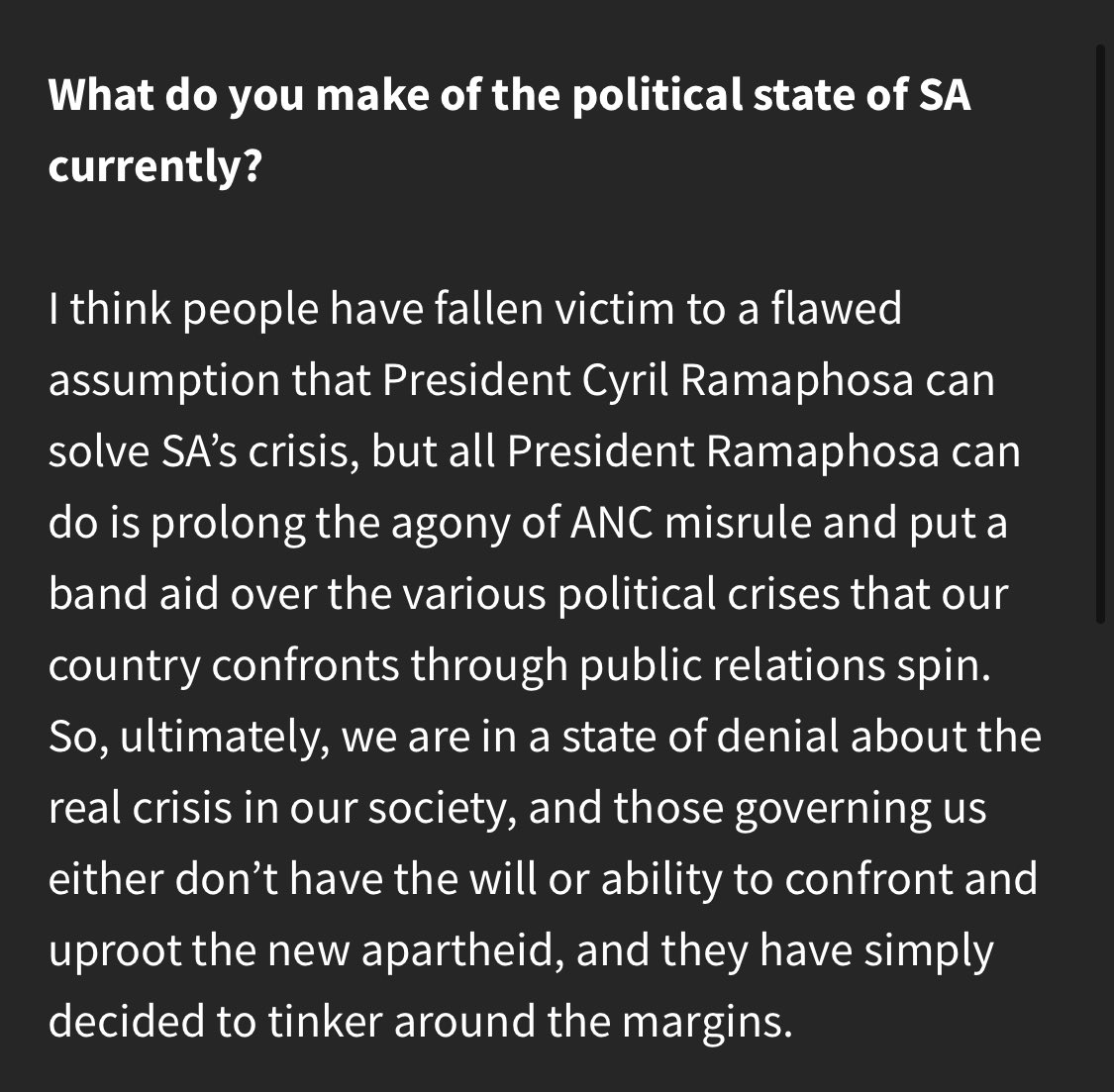 To cut a long story short. #StateCaptureInquiry