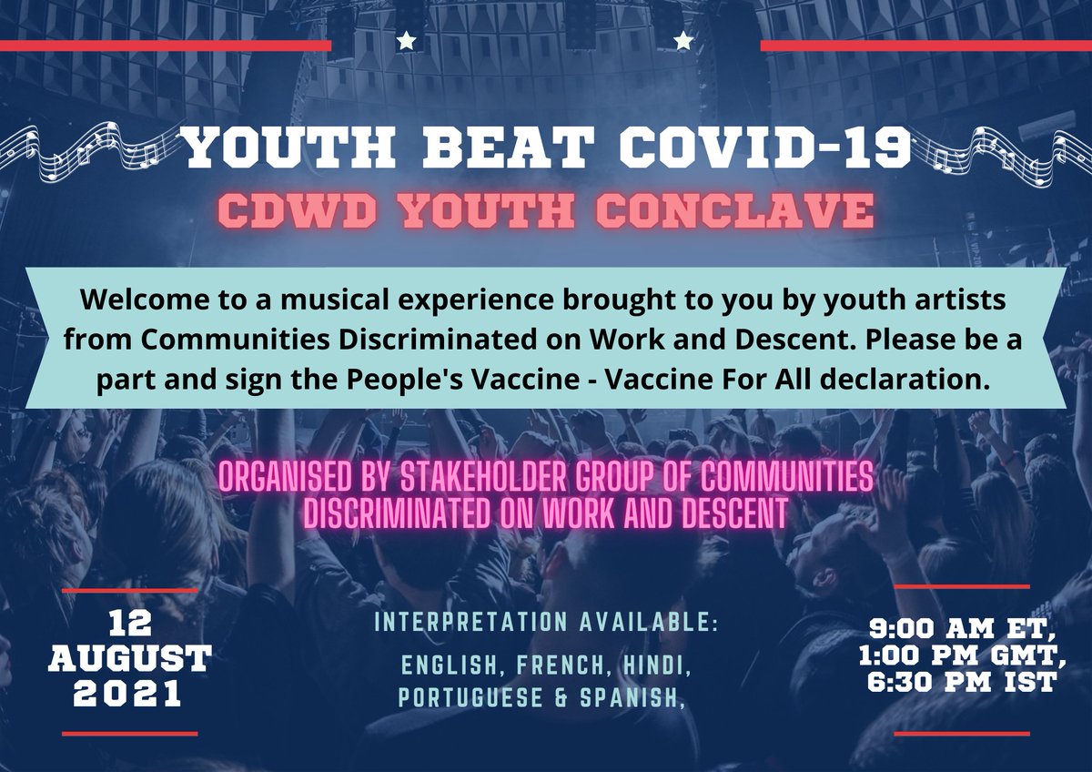 ONESINGAPORE's tweet photo. At 9pm SGT this #InternationalYouthDay (12 Aug), watch performances by incredibly talented youth artists from communities discriminated on work and descent. Register here https://t.co/vkAPSxRb9P https://t.co/iBD3bx7v4I