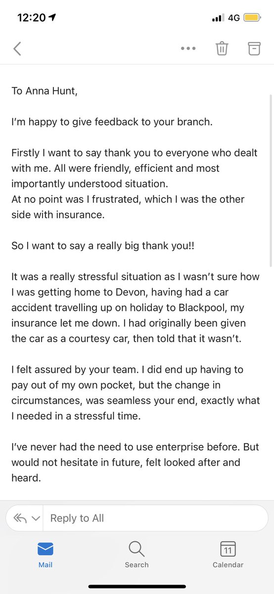 Another service email over here at 14! Blackpool always striving to show customers we care! <a href="/saeed_musa1/">Saeed Musa</a> <a href="/kierancregan/">Kieran Cregan 💙💛</a> <a href="/gpincheshire/">Gary Palmer</a>