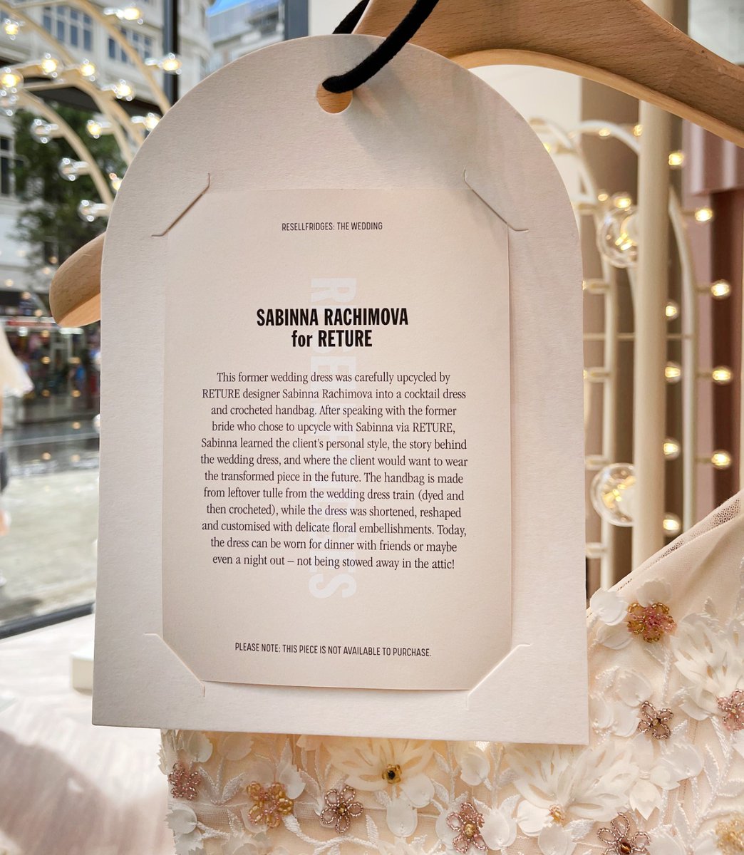 💥SABINNA at <a href="/Selfridges/">Selfridges</a> together with <a href="/RetureLtd/">RETURE</a> 💥 
Tomorrow we joining the RESELLFRIDGES: THE WEDDING pop-up.
We will be at the Corner Shop at Selfridges from Thursday, August 12 to Monday, August 16 🌸 
Can't wait to see you there!