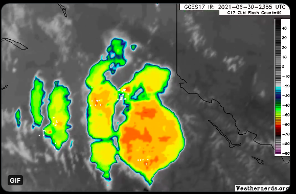 Anishinaabeotch's tweet image. Sparks Lake fire started and created a pyrocumulus storm that generated lightening over 500kms north had lit this fire at that time also. We could say it was caused by a person as well because without the Sparks Lake fire it never would have started from that storm, specifically.
