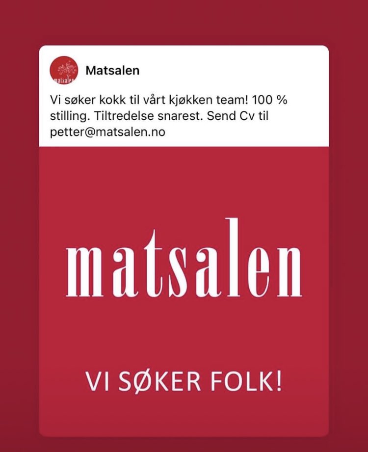 Vi søker kokk!
