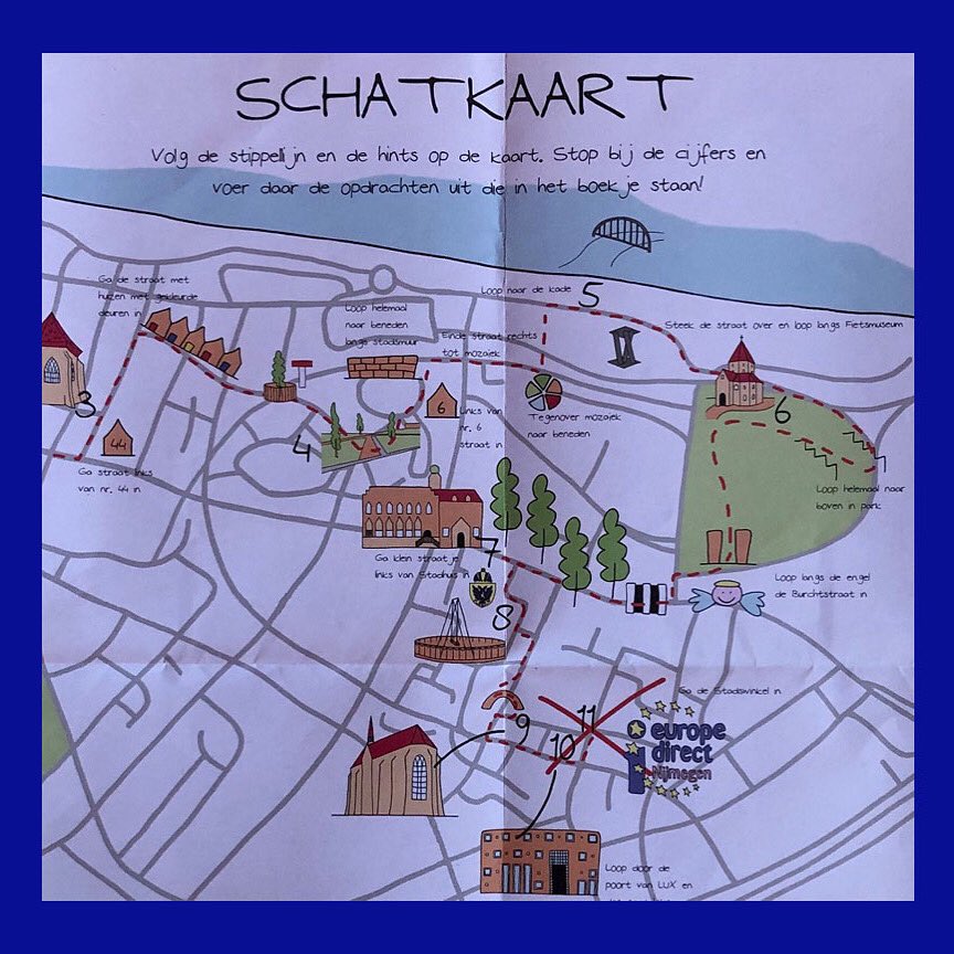 Voor kinderen van 9 t/m 12 jaar hebben wij een leuke Europese speurtocht door het centrum van Nijmegen. Ga met de schatkaart op Europad! Dan kom je erachter wat Europa voor Nijmegen doet en waarom. Meer info ⤵️
europainnijmegen.nl/europa-speurto…
