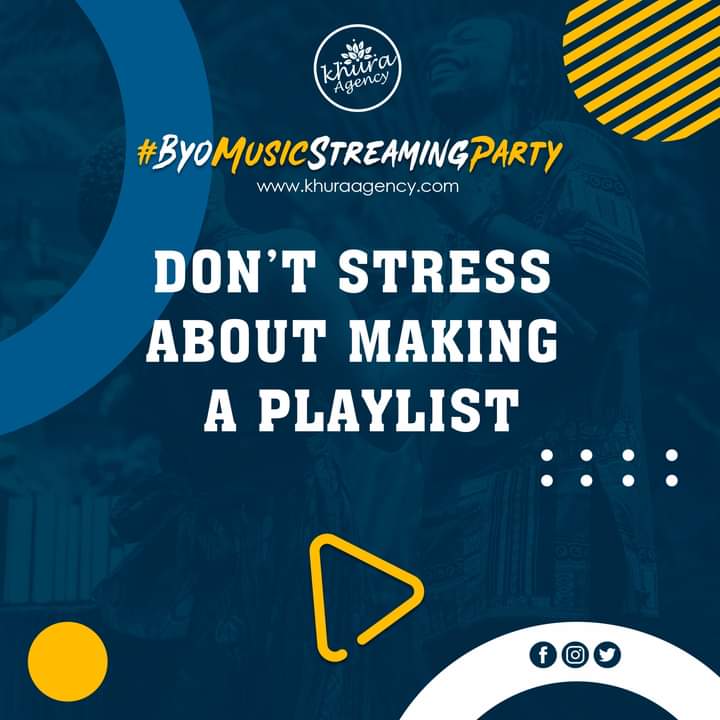 KhuraAgency's tweet photo. When the pandemic is over and we can get together again, you can play the #ByoMusicStreamingParty playlist for your guests. #MaskUpZimbabwe #ByoArts #CulxureZW #EzakoNtuthu #ForIngudu https://t.co/ZVULirDQZh