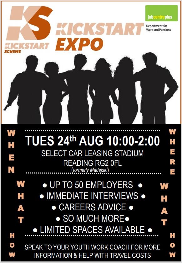 DC-DWP (@dcbucksuk) on Twitter photo An exciting opportunity to come and see up to 50 #Kickstart employers on Tuesday 24th August at The Select Car Leasing Stadium, Reading, RG2 0FL. Come along and take advantage of these great opportunities, we cant wait to see you there! <a href="/SC_Leasing/">Select Car Leasing</a> An exciting opportunity to come and see up to 50 #Kickstart employers on Tuesday 24th August at The Select Car Leasing Stadium, Reading, RG2 0FL. Come along and take advantage of these great opportunities, we cant wait to see you there! <a href="/SC_Leasing/">Select Car Leasing</a>