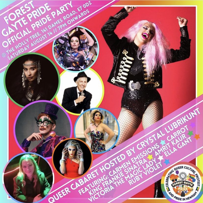 Don’t miss this fantastic day of entertainment for @forestgaytepride THIS SATURDAY 
.
⭐️ @crystalubrikunt 
⭐️ @kings_of_clubs 
⭐️ @carrotdrag 
⭐️ @carmenemissions 
⭐️ <a href="/ms/">Matt Shampine 차민근</a>.amritkaur 
⭐️ @ellagantuk