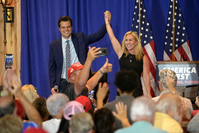 Joanhussey1's tweet photo. Gaetz too toxic for Greene so he's off the tour.
Do we get big news today?
#WednesdayMotivation #IndictGaetzNow https://t.co/pKfLoXypzl