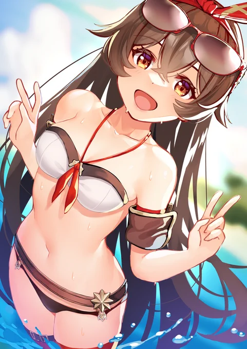 水着アンバー
#原神 #GenshinImpact 