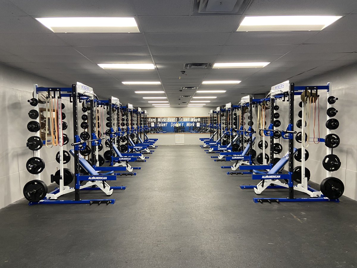 Latest upgrade here at Hartshorne! We are blessed to be able to have a facility like this for our kids to train in. It’s a great day to be a Miner! #BeAMinerEveryday