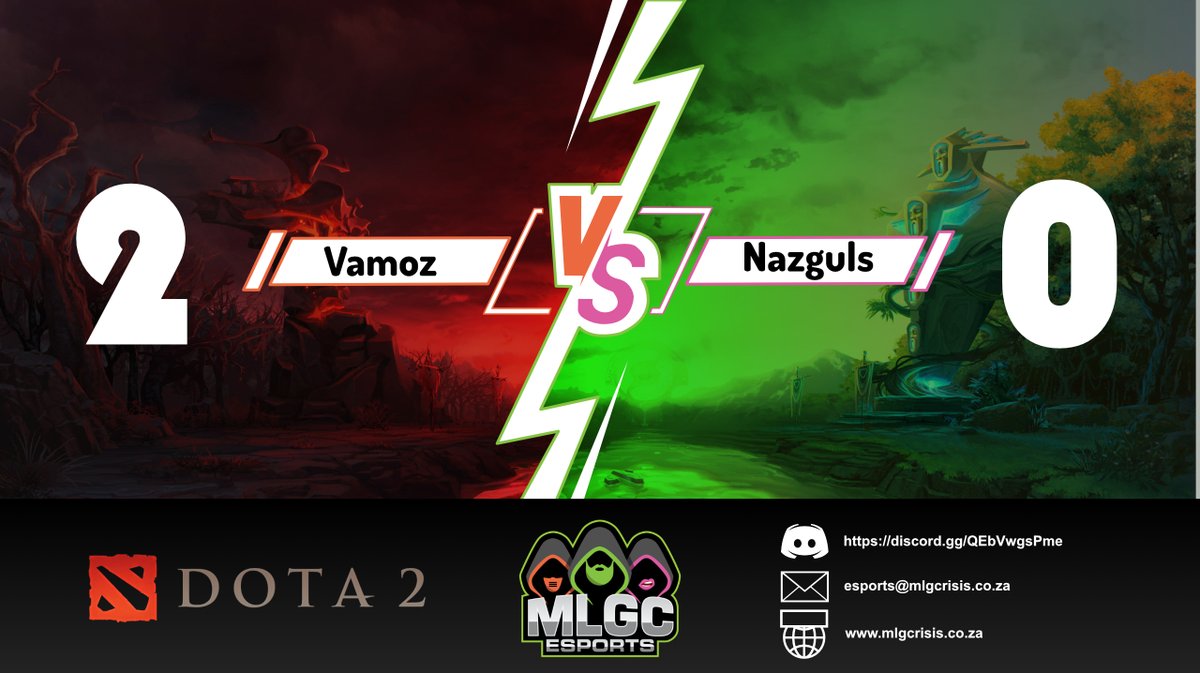 Great effort put in by both teams!
Congrats to Vamoz for securing the win!

MLGC Nazguls will be back for that rematch!

Check out our website and Join our discord today!
mlgcrisis.co.za/esports/
discord.gg/mHZGvMYHKk