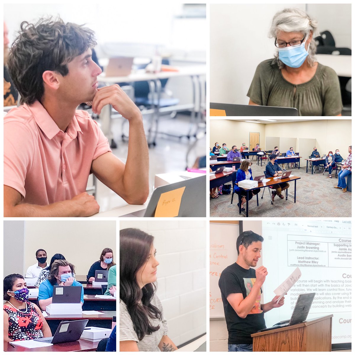SCkyWDB's tweet photo. We hope all of our Commonwealth Coders have a fantastic first day of classes! Pictured here are groups from South Central & Cumberlands regions during their orientations.
#commonwealthcoders #code #coding #ky #kentucky #webdevelopment #training
@KCC_Cumberlands @BarrenSkills https://t.co/V3T4X0yegu