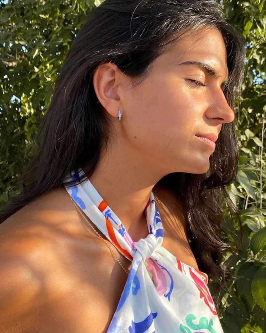 AniaHaie's tweet photo. .@cristinalunabp shows us how to rock the prettiest hint of baby blue with our Powder Blue Enamel Huggie Hoop Earrings 💙 Shop now → https://t.co/K2sj4vWl7Z https://t.co/v1PnZ3fcCC