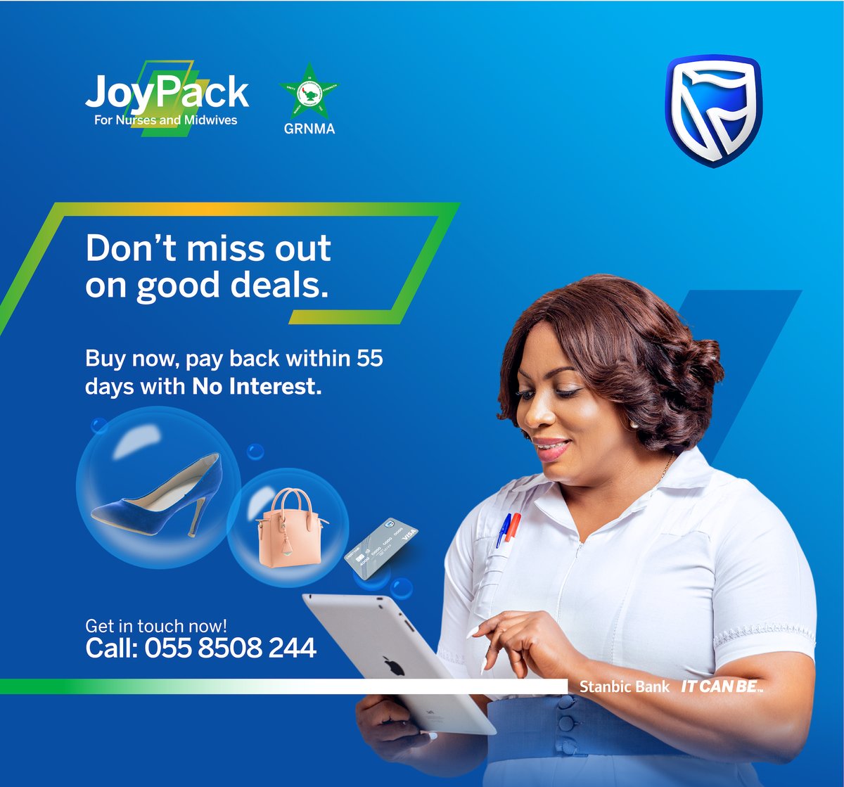 StanbicBankGH's tweet photo. Some deals don’t last forever! Take care of unexpected and planned purchases now and pay later with the Stanbic Credit Card. Get a Stanbic Credit Card and pay your bills on time! Visit https://t.co/xeMHl3oJ7k to complete a form. #JoyPack #ItCanBe https://t.co/uOswhoqOjG