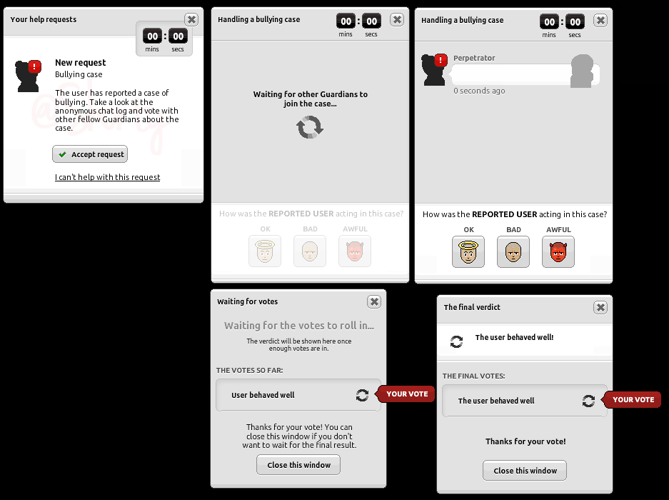 <a href="/Habbo/">Habbo</a> what about the "Guardian Tool"? You should bring it back since there is no human moderation. 
To the people who exploit the system you should suspend them from the Guardian Tool. (!!!)
So we can stop the sexual actions and bullying! | #habbo