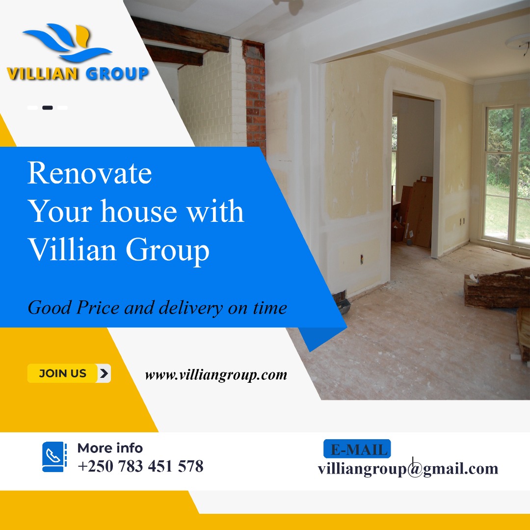 villian_group's tweet photo. Renovate your house with Villian Group

villiangroup@gmail.com

+250781861384

#renovatedhome #building #property #home #realestate #forsale #newhome #homesforsale #realestateagent https://t.co/pZUp7VCHbD