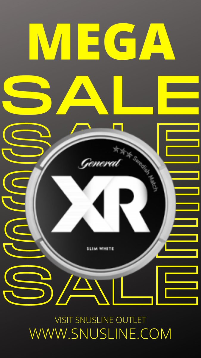 SnuslineCom's tweet image. END OF STOCK MEGA SALE!!! 
GET XR GENERAL SLIM WHITE PORTION AND A BUNCH OF OTHER SNUSLINE PRODUCTS AT CLEARANCE PRICES!
snusline.com/product/xr-gen…